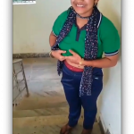 Desi Girl show her tits on stair